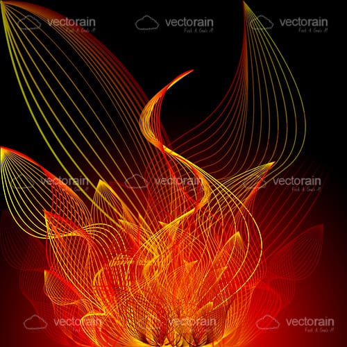 Abstract Red and Orange Flames Background